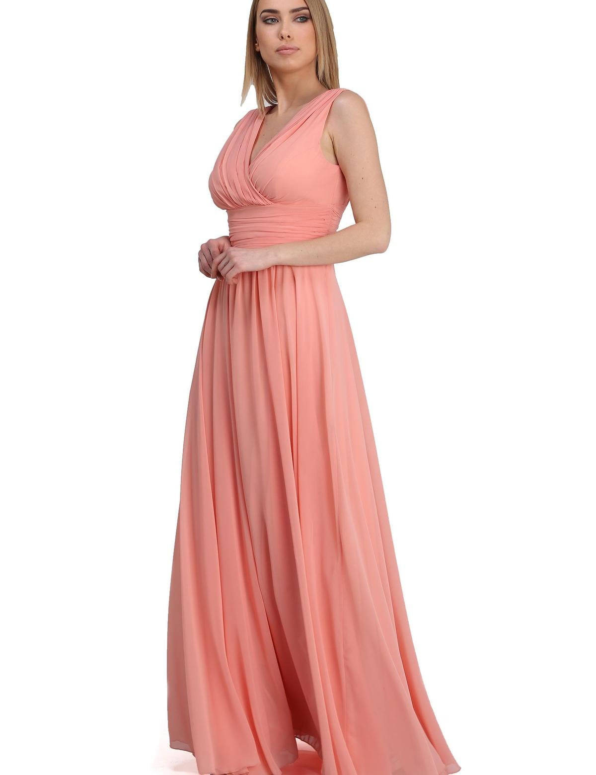 PEMBE Uzun Abiye Elbise - 50212583001