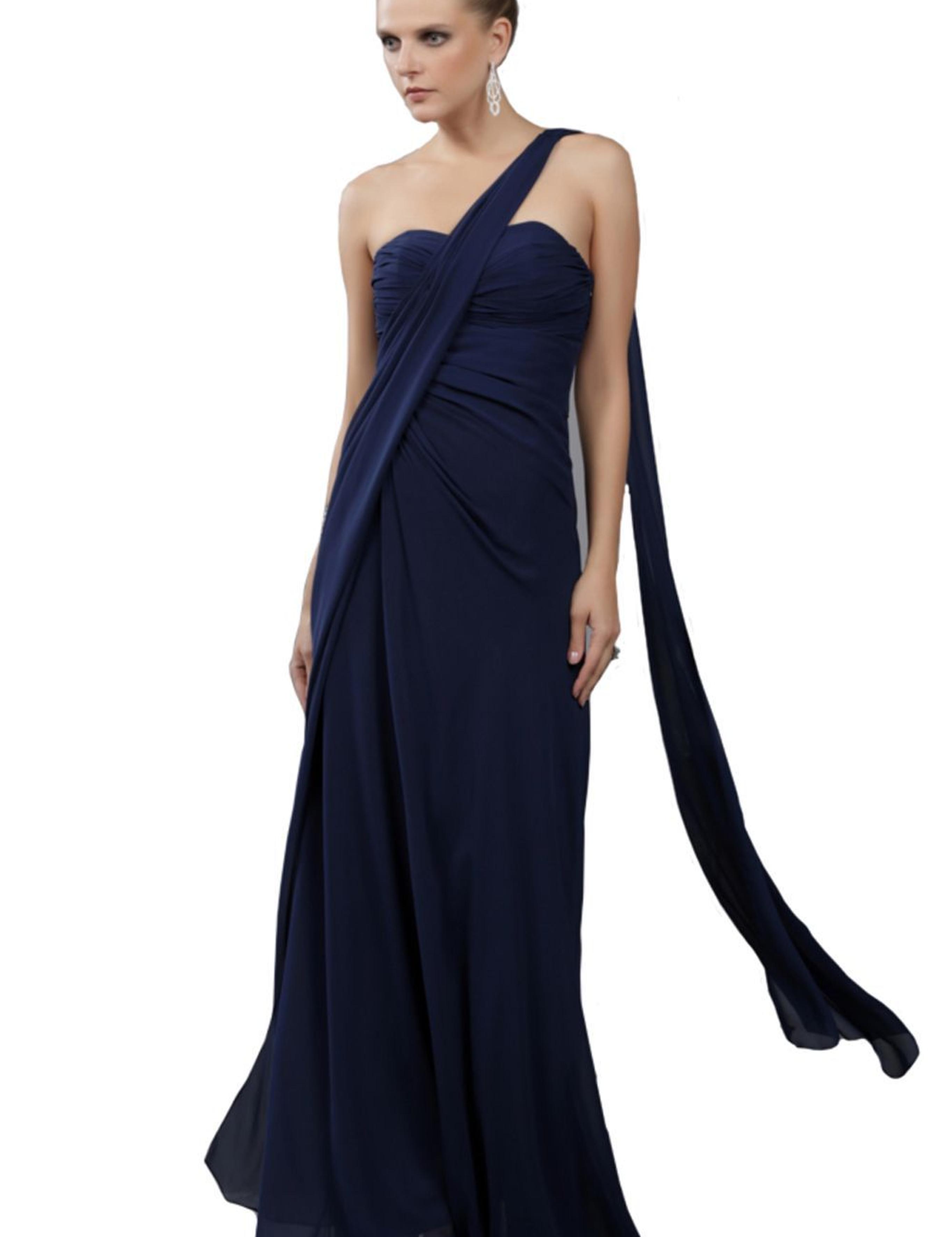 LACIVERT Uzun Abiye Elbise