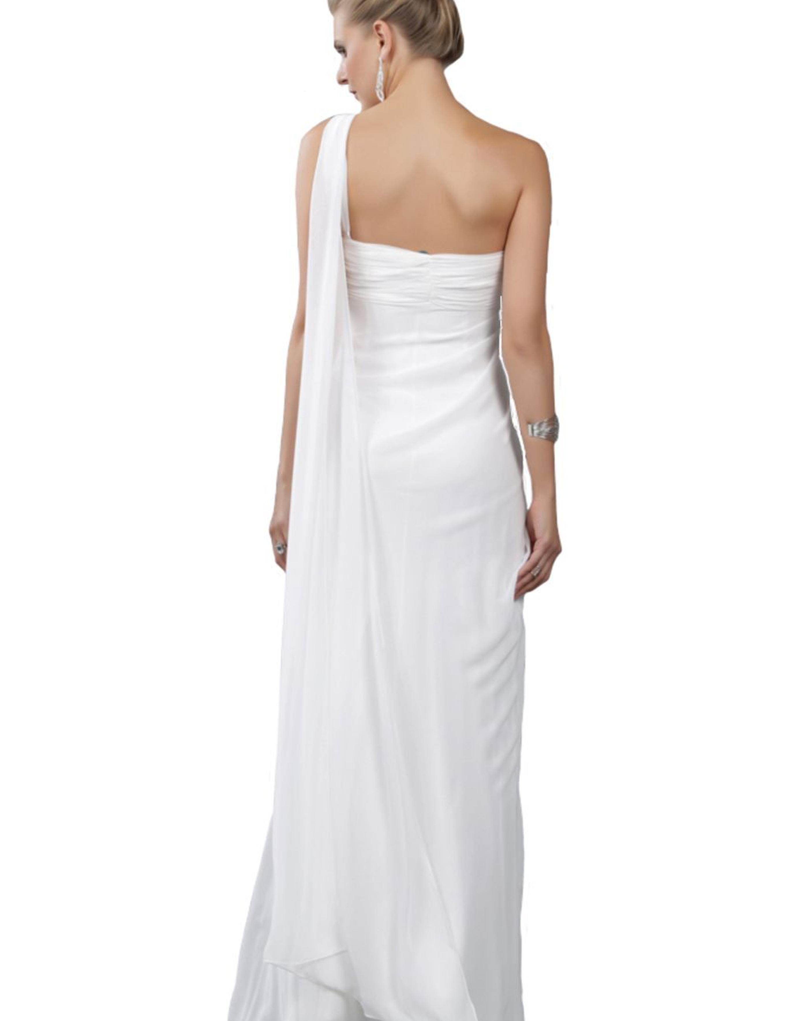 BEYAZ Uzun Abiye Elbise