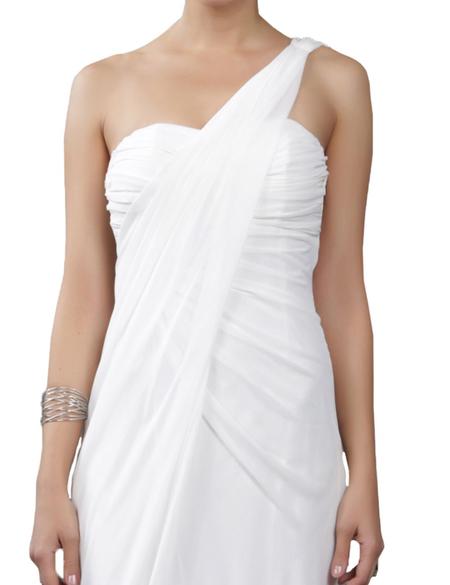 BEYAZ Uzun Abiye Elbise - 50212599001