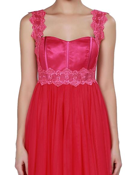 KIRMIZI Uzun Abiye Elbise - 50212606002