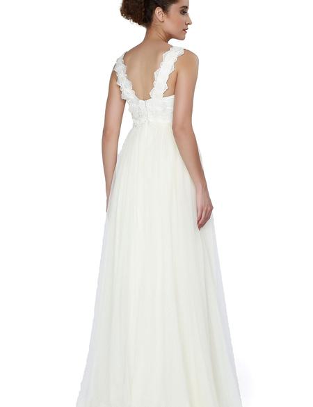 BEYAZ Uzun Abiye Elbise - 50212609001