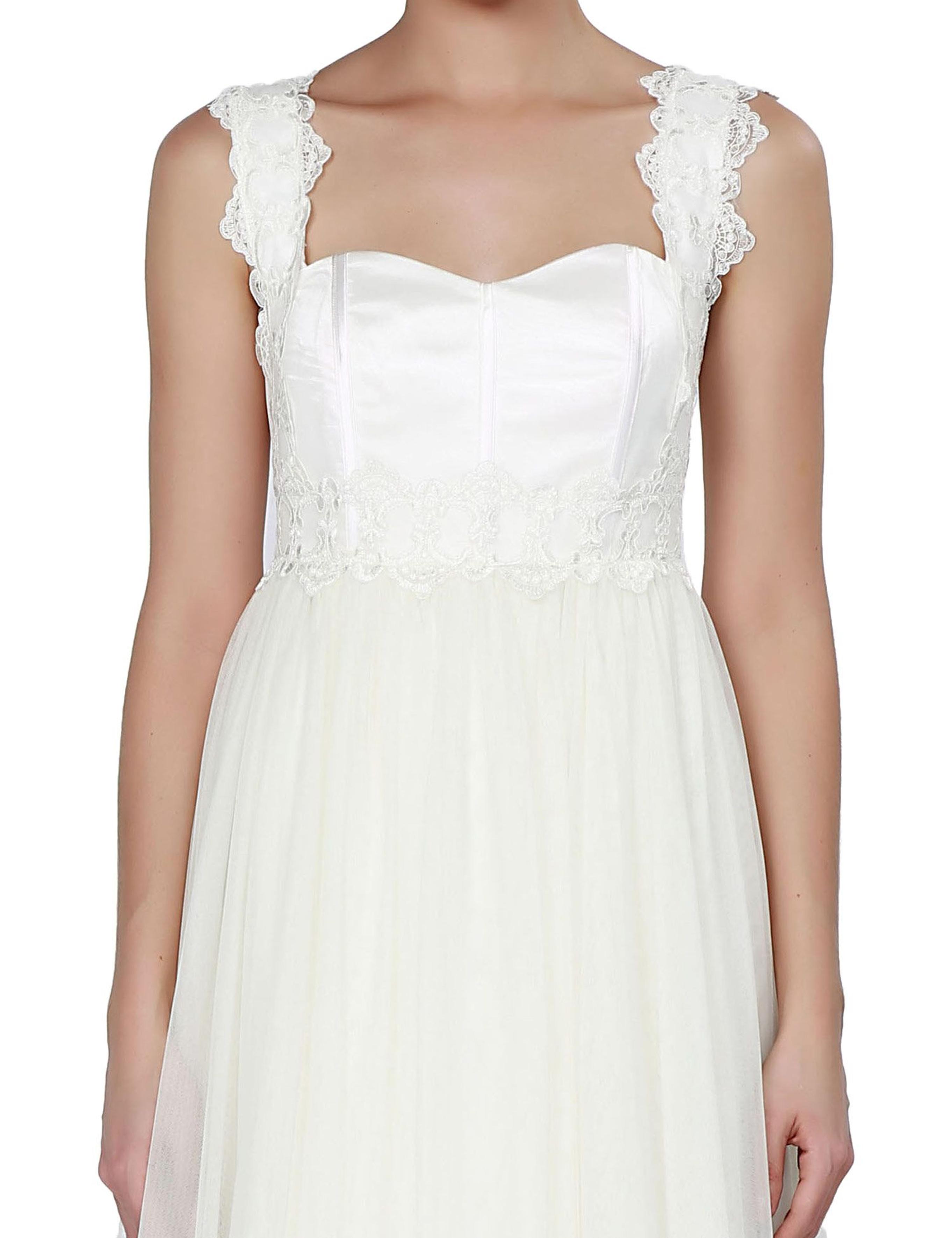 BEYAZ Uzun Abiye Elbise