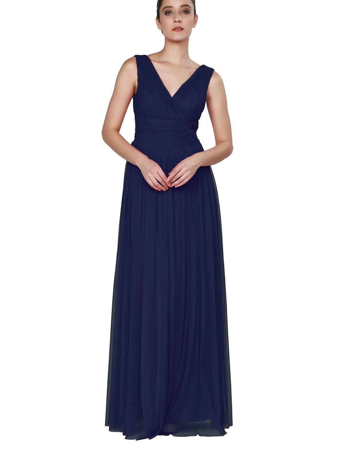 LACIVERT Uzun Abiye Elbise