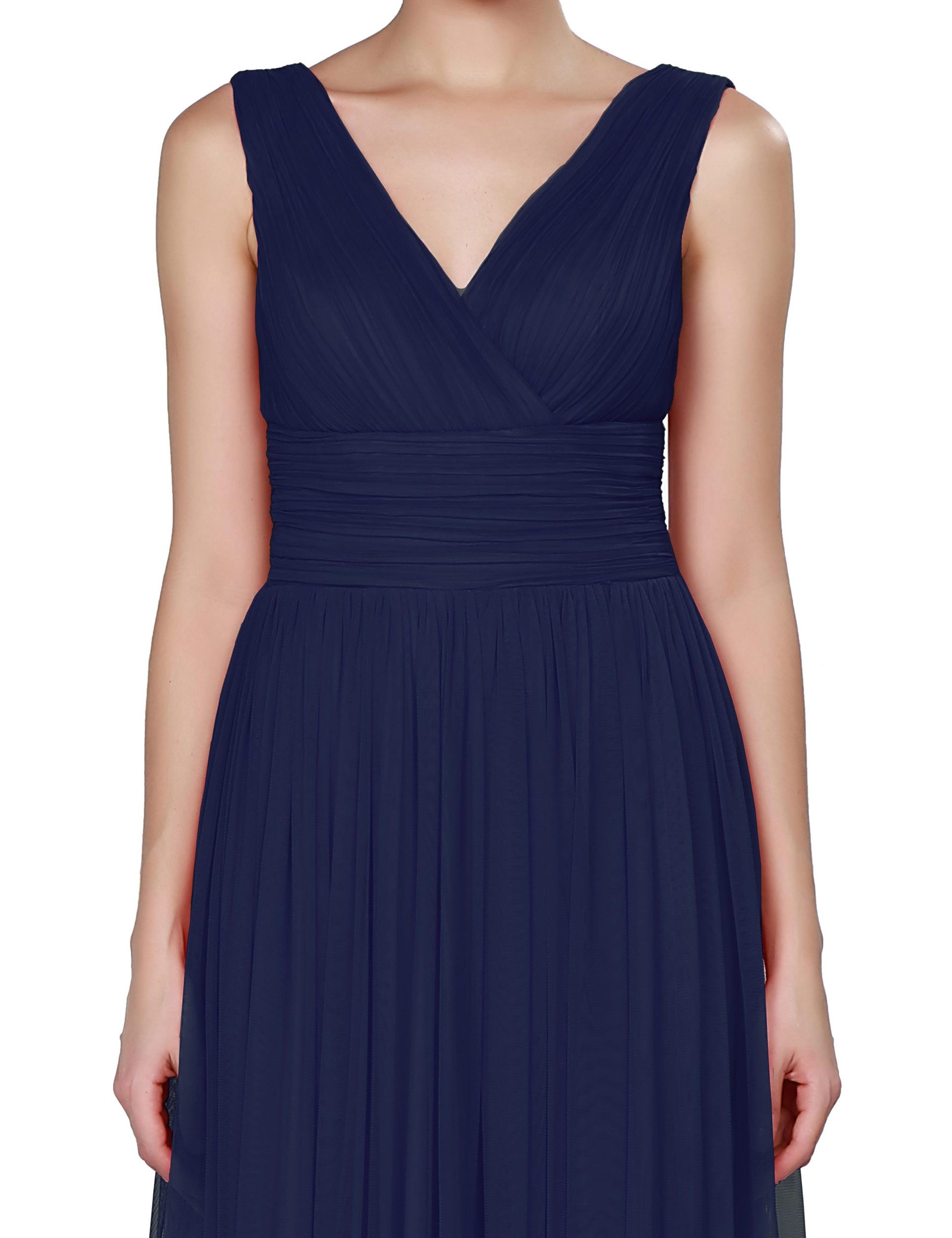 LACIVERT Uzun Abiye Elbise