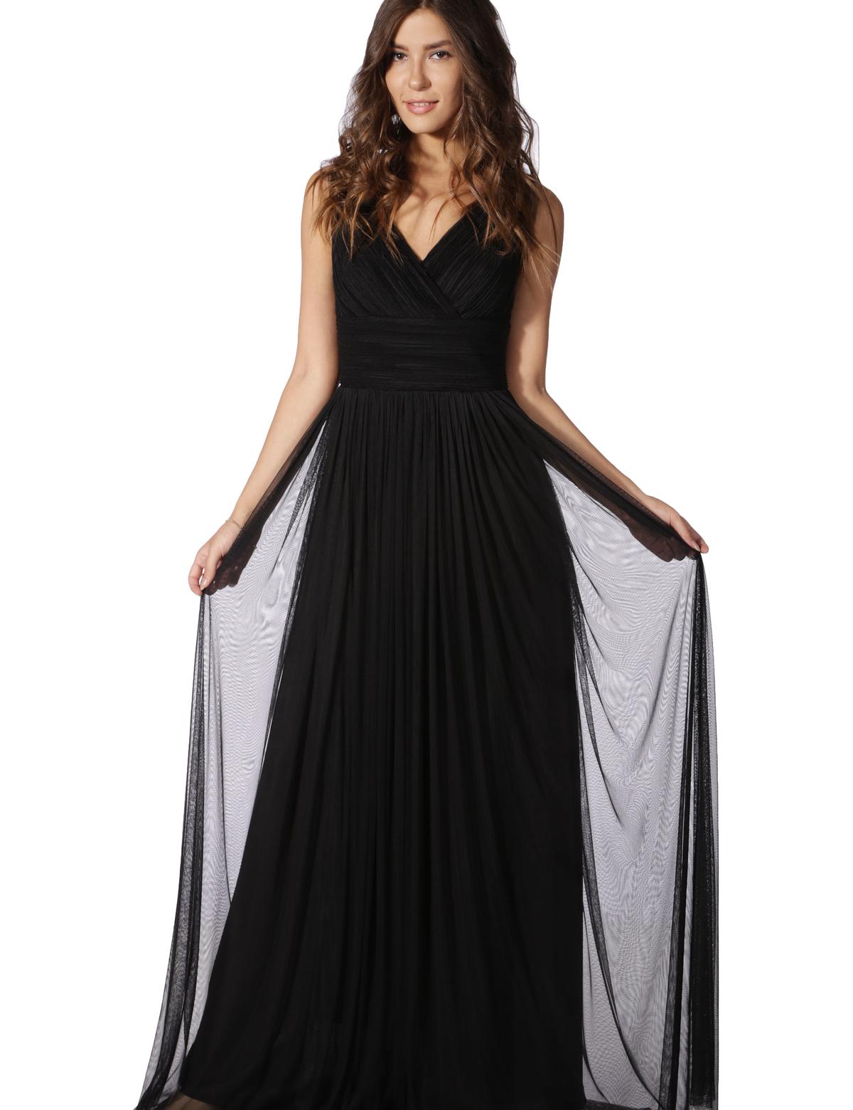 SIYAH Uzun Abiye Elbise