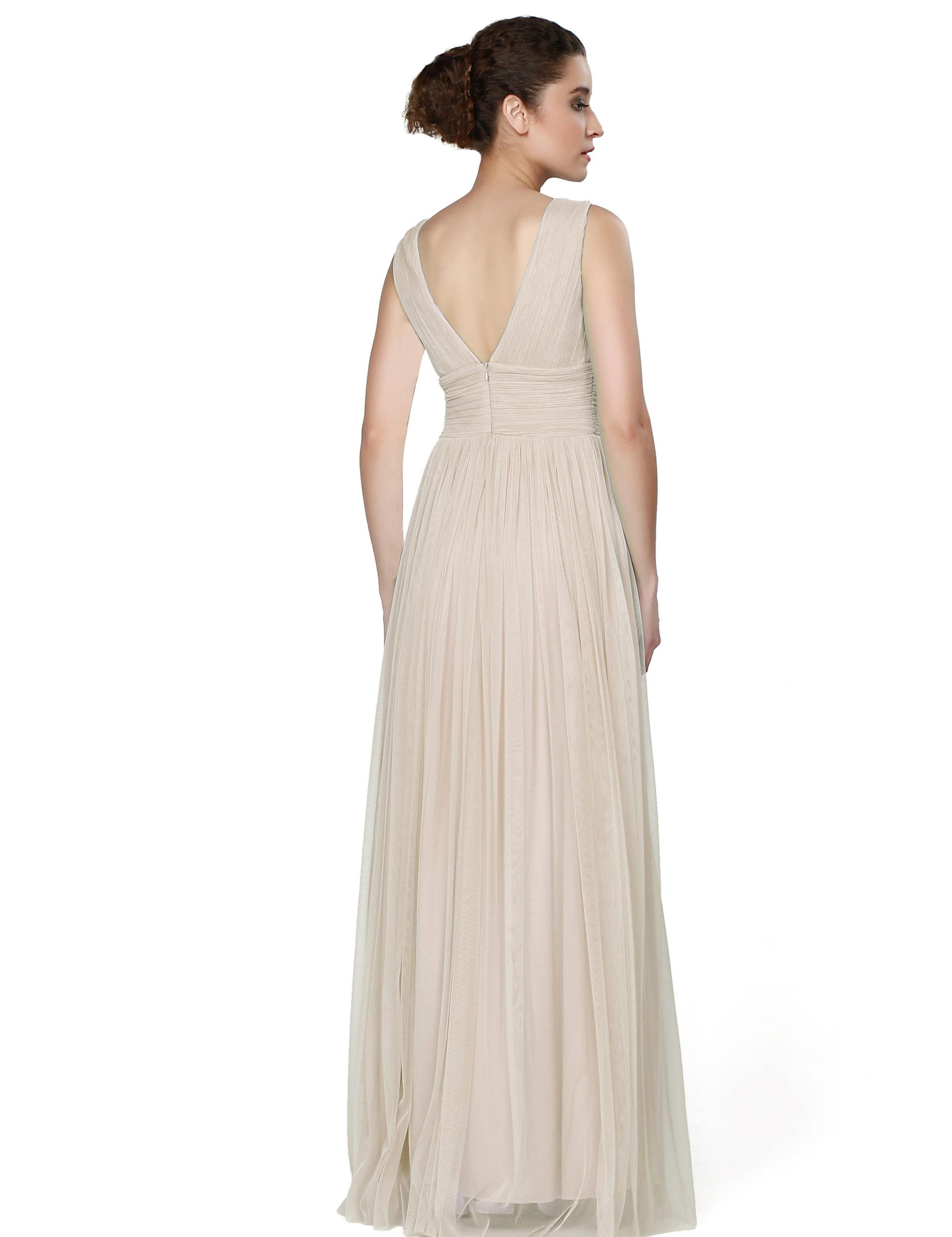 BEYAZ Uzun Abiye Elbise