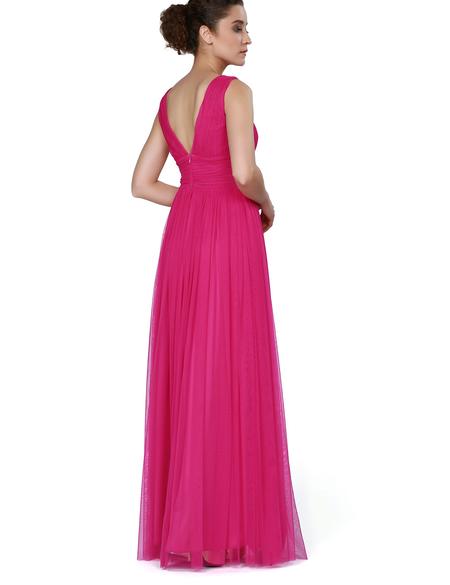 PEMBE Uzun Abiye Elbise - 50212614001