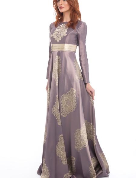 PEMBE Uzun Abiye Elbise - 50212616001
