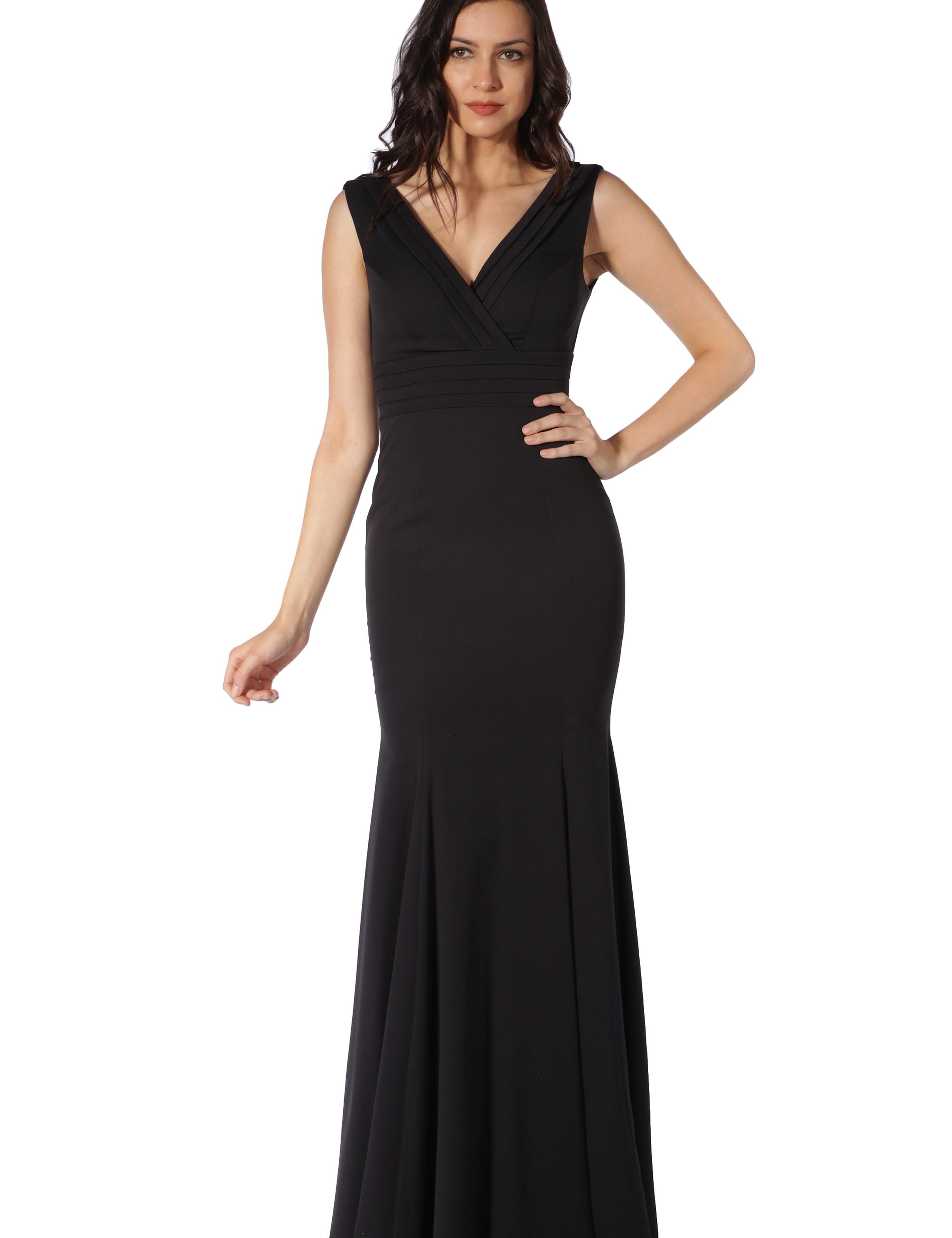 SIYAH Balık Abiye Elbise