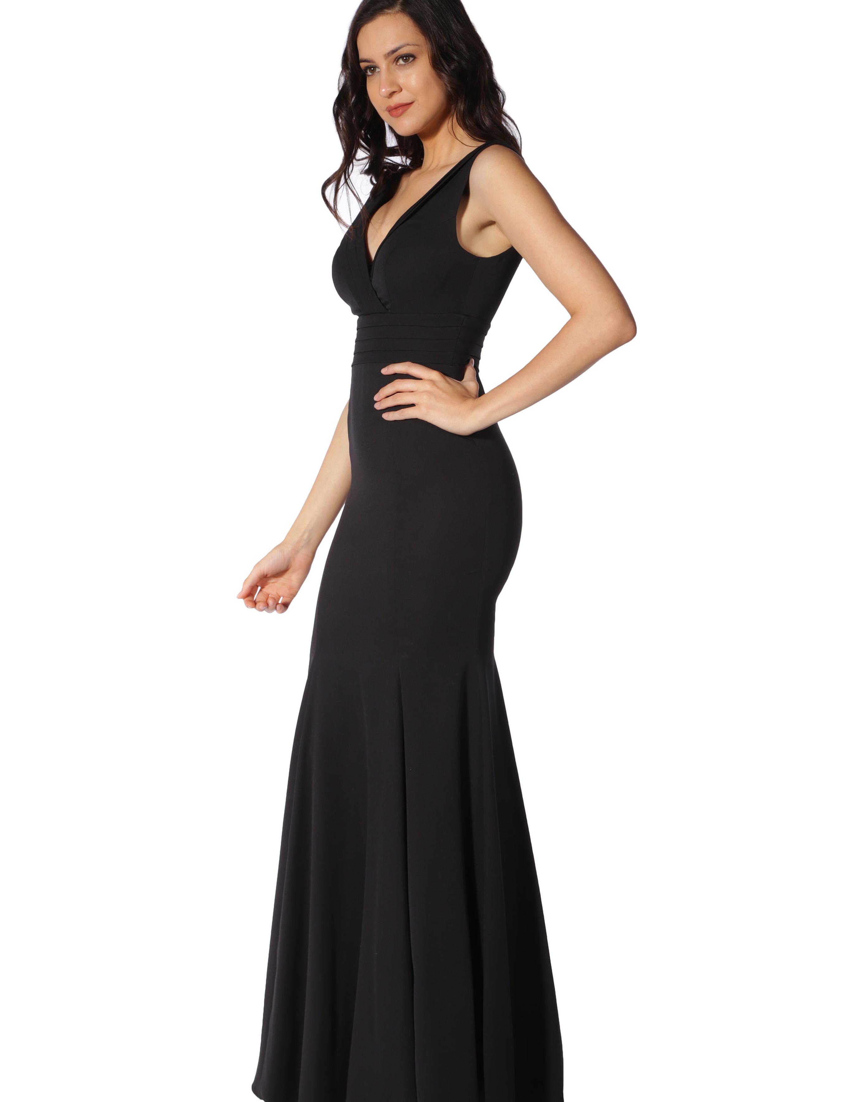 SIYAH Balık Abiye Elbise