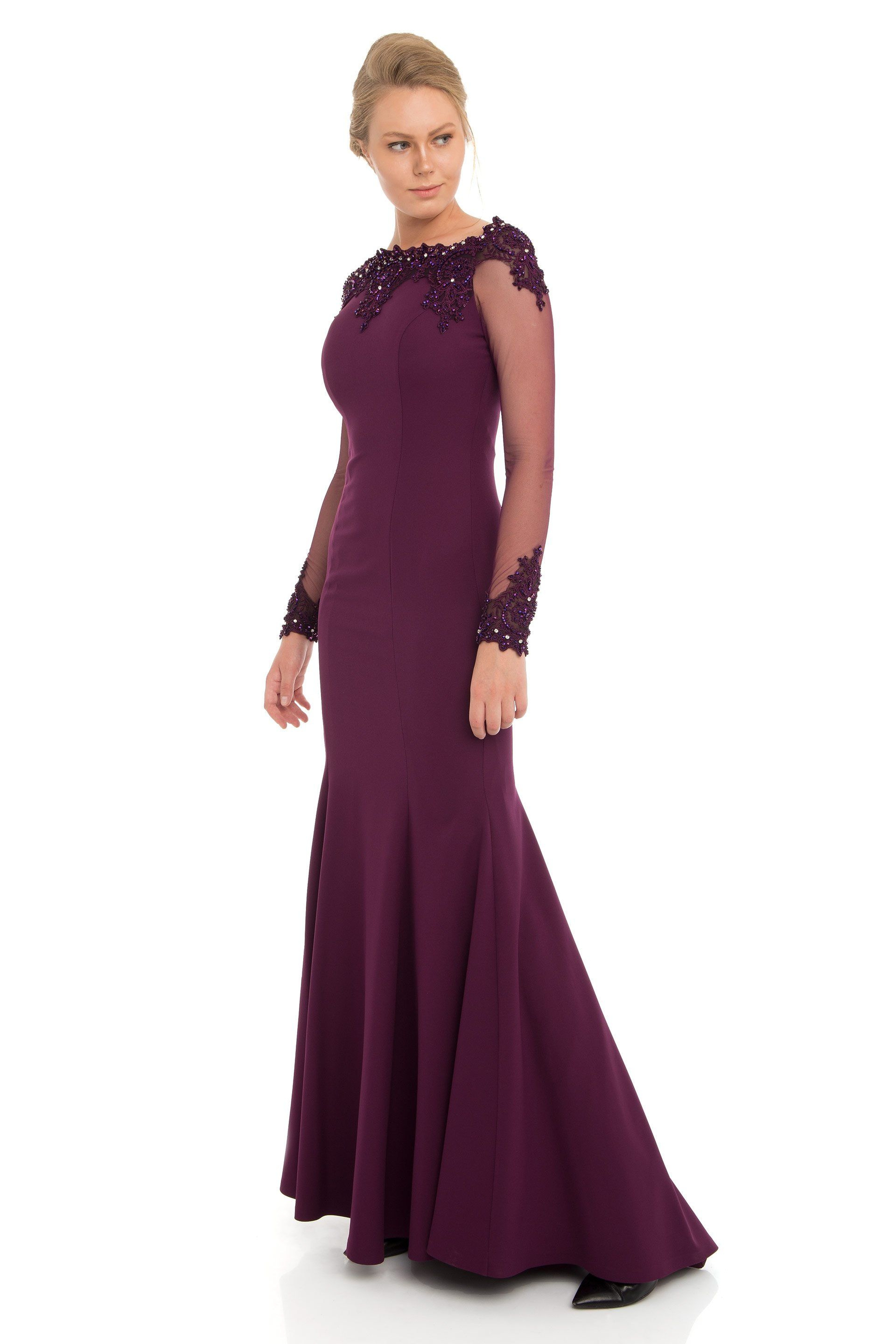PEMBE Balık Abiye Elbise - Image 3