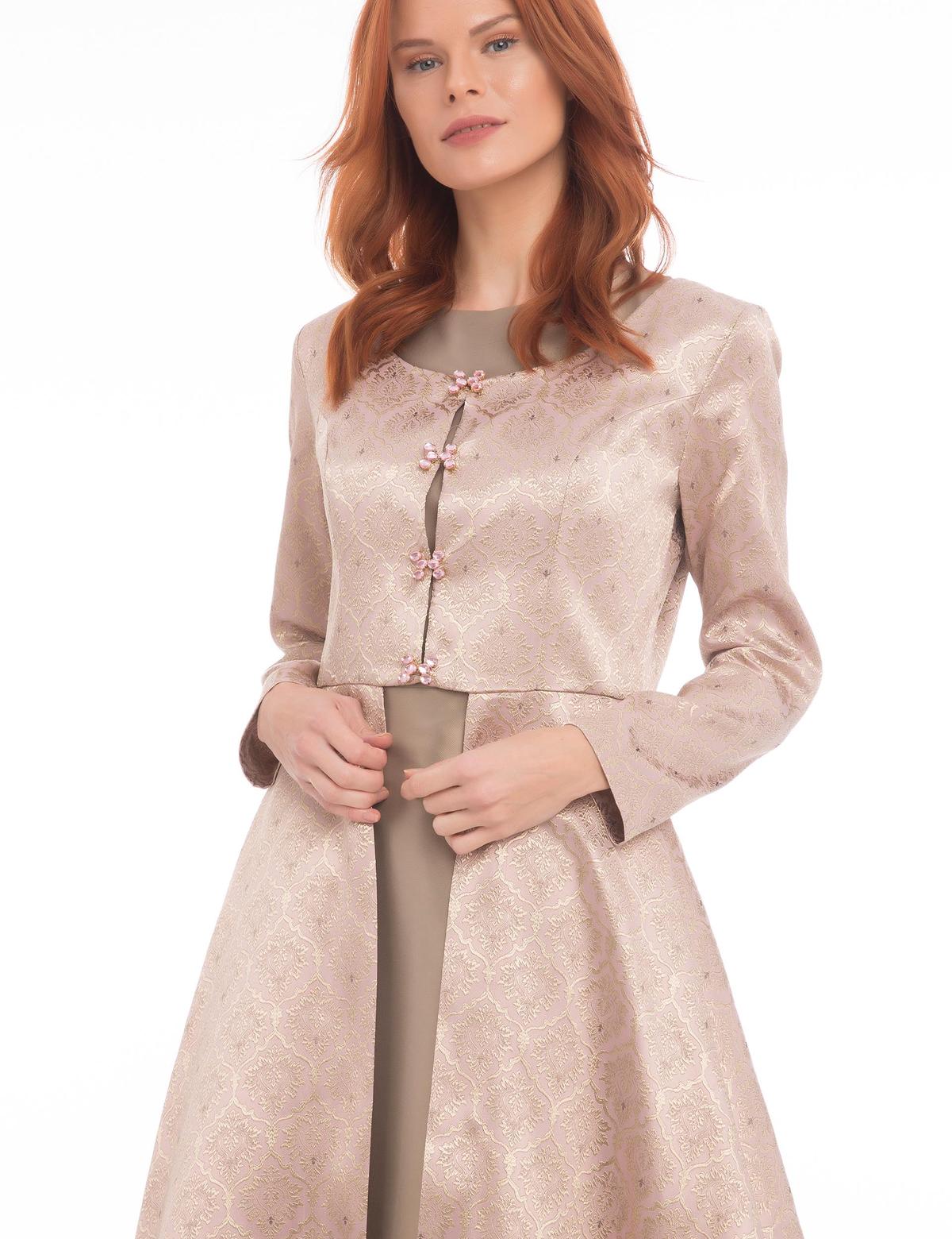 BEYAZ Kabarık Abiye Elbise - 50212633001