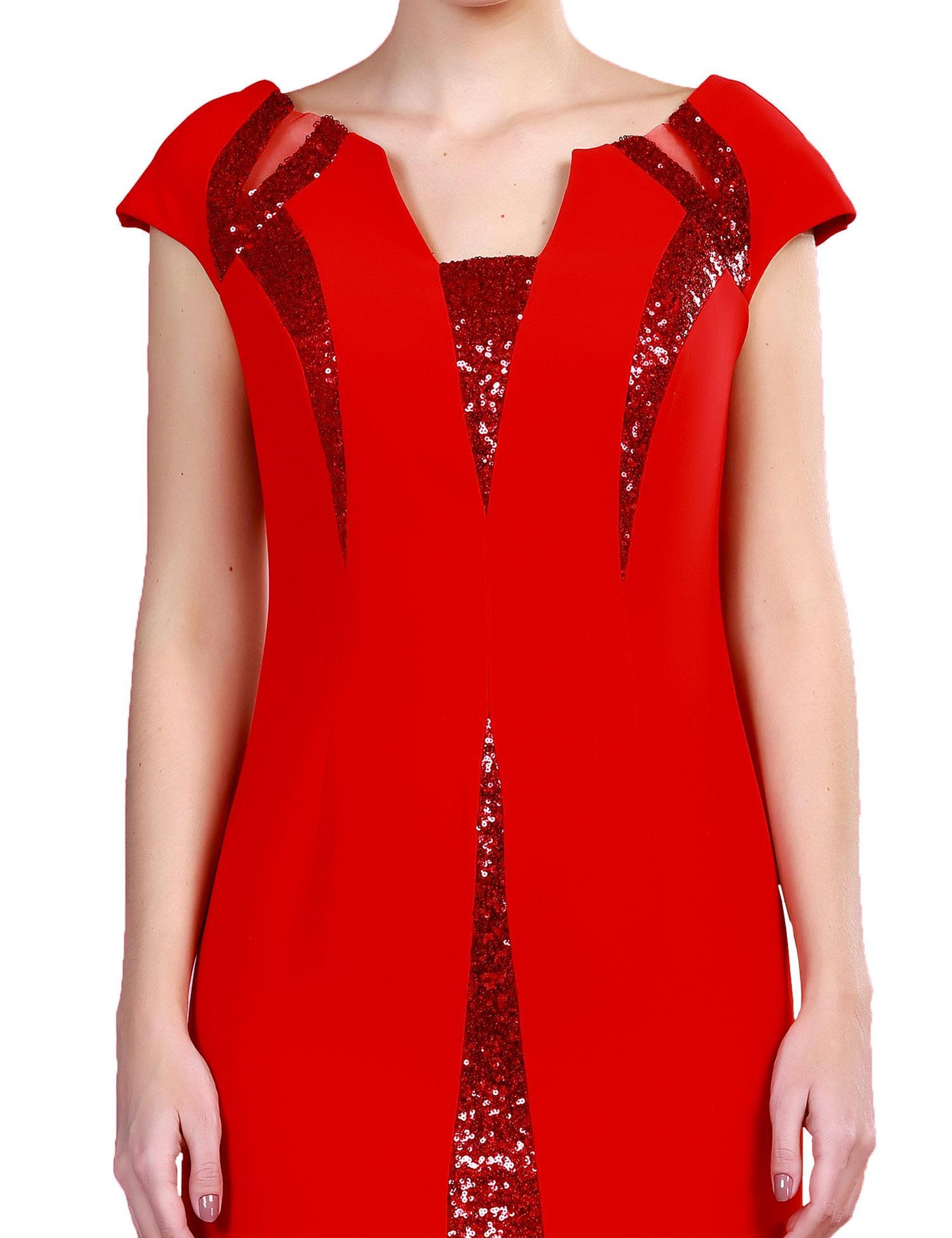 KIRMIZI Kısa Abiye Elbise