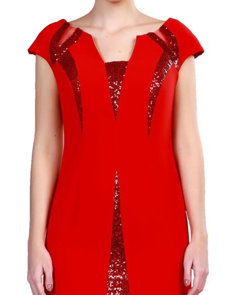 KIRMIZI Kısa Abiye Elbise - 50212643001