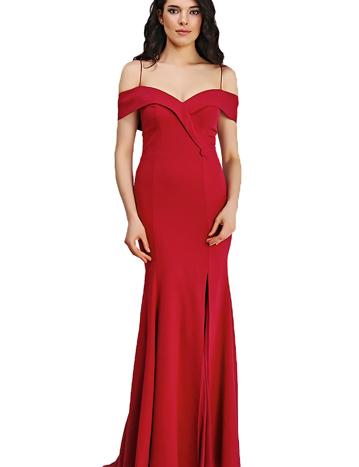 KIRMIZI Balık Abiye Elbise