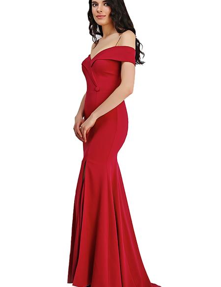 KIRMIZI Balık Abiye Elbise - 50212654001