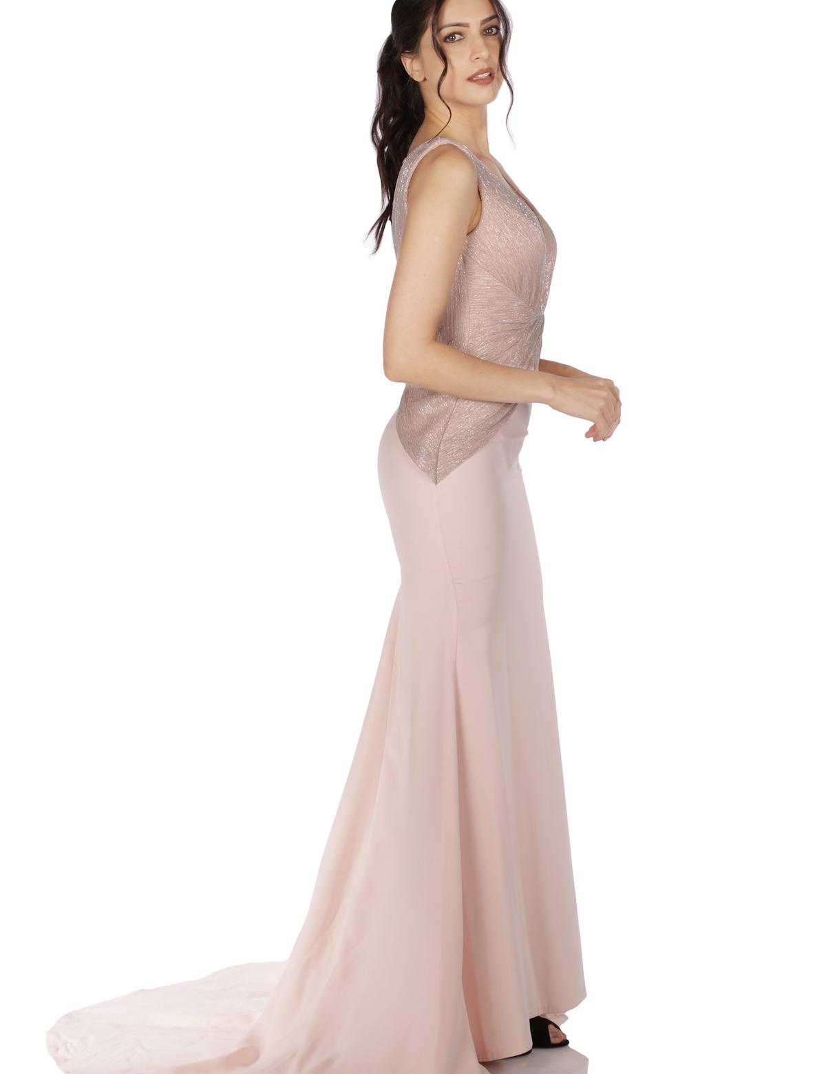 PEMBE Balık Abiye Elbise - 50212668005