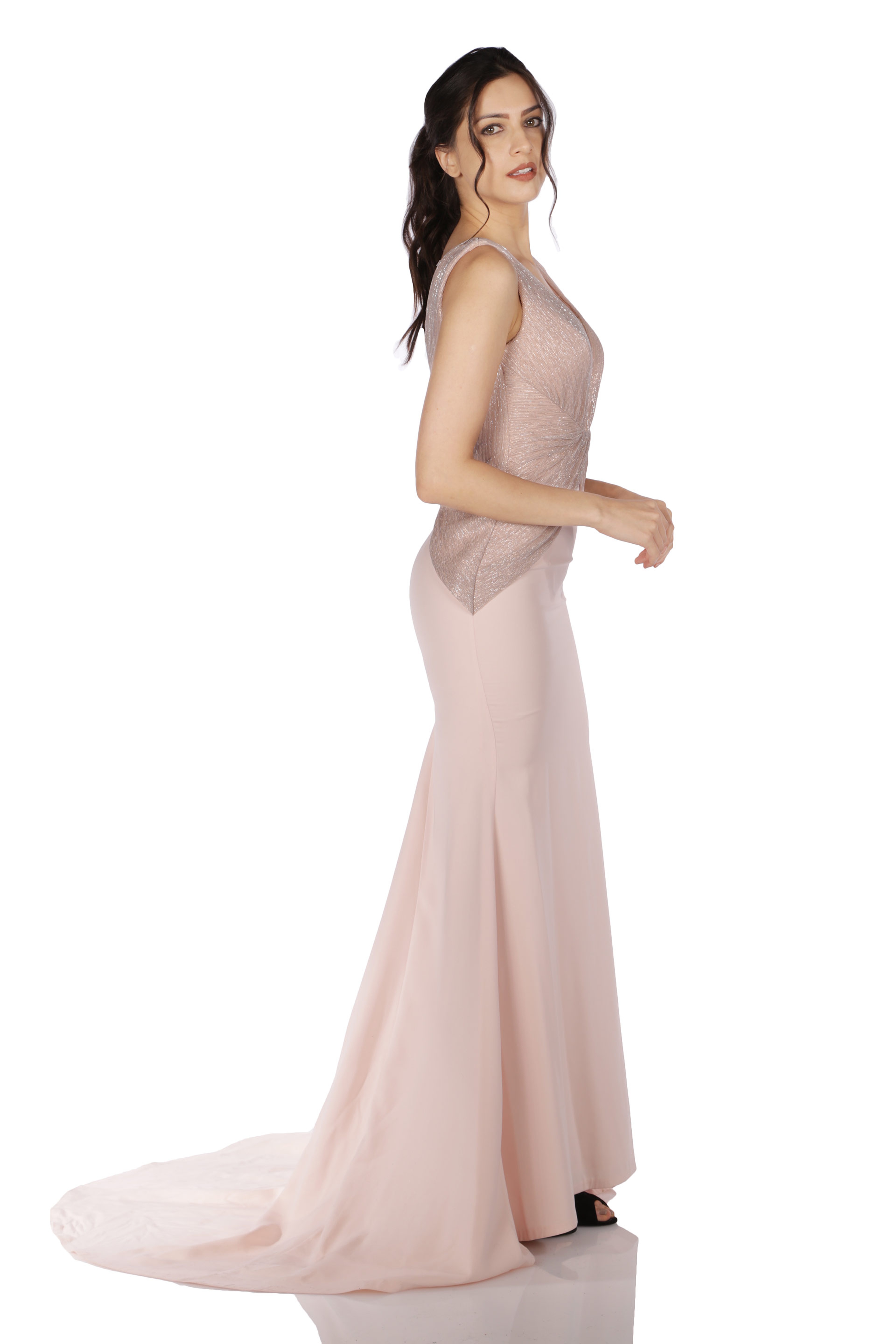 PEMBE Balık Abiye Elbise - Image 3