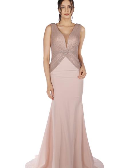 PEMBE Balık Abiye Elbise - 50212668005