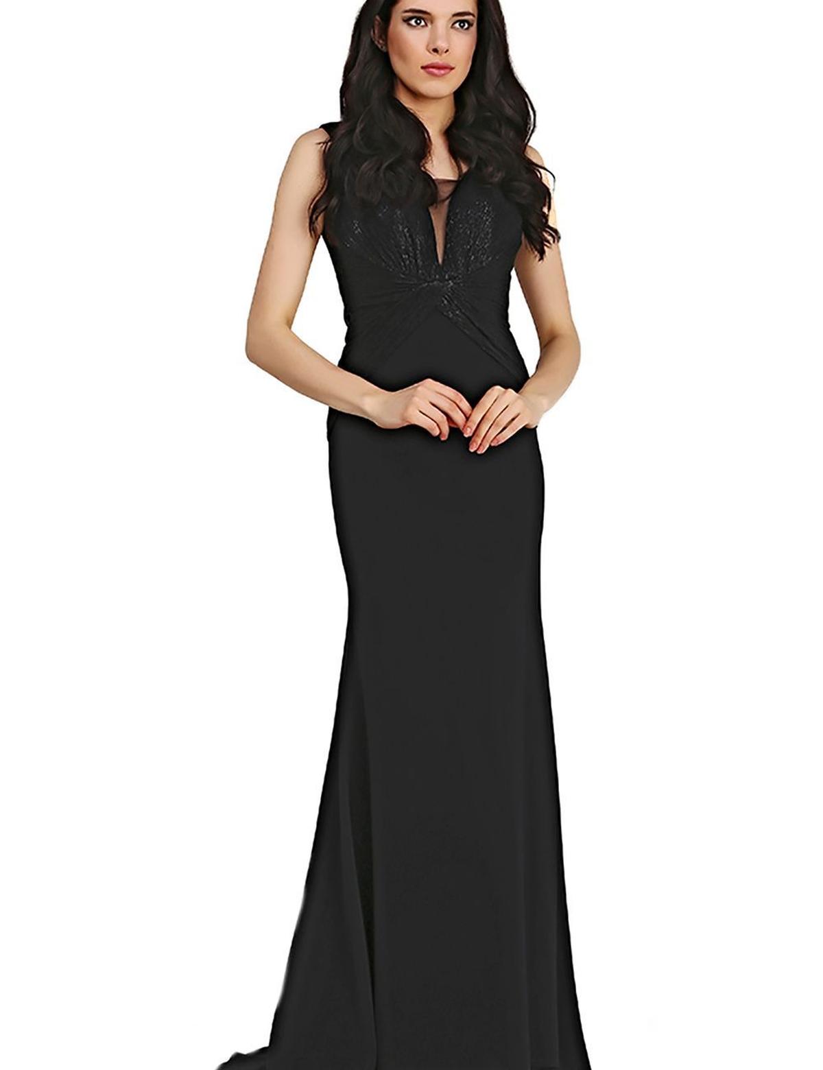 SIYAH Balık Abiye Elbise