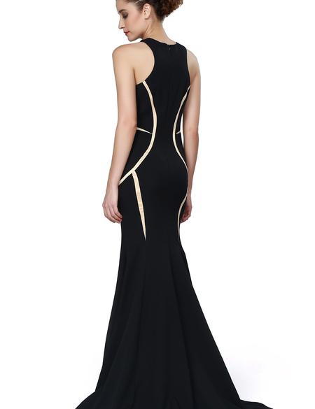 SIYAH Balık Abiye Elbise - 50212678001