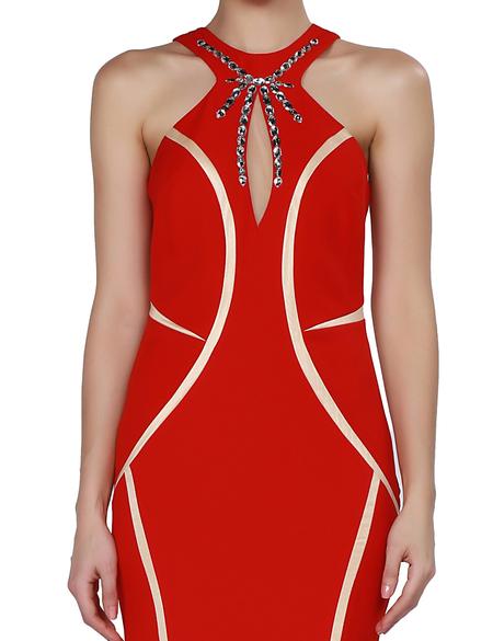 KIRMIZI Balık Abiye Elbise - 50212677001