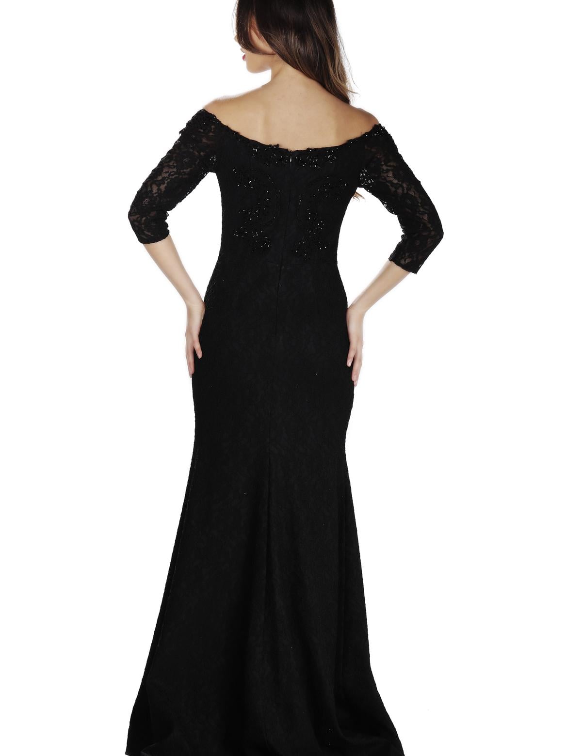 SIYAH Balık Abiye Elbise - 50212725004