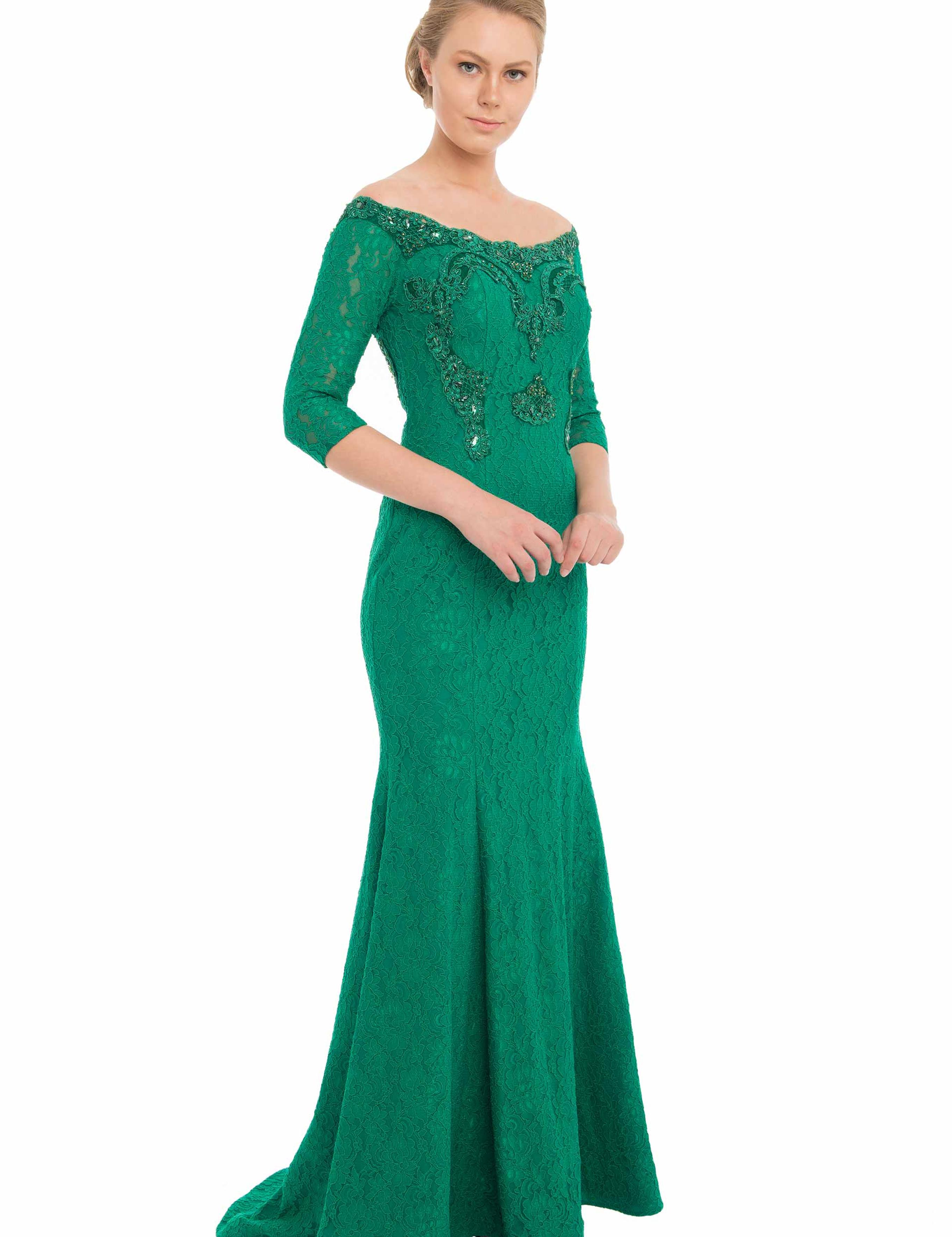 YESIL Balık Abiye Elbise