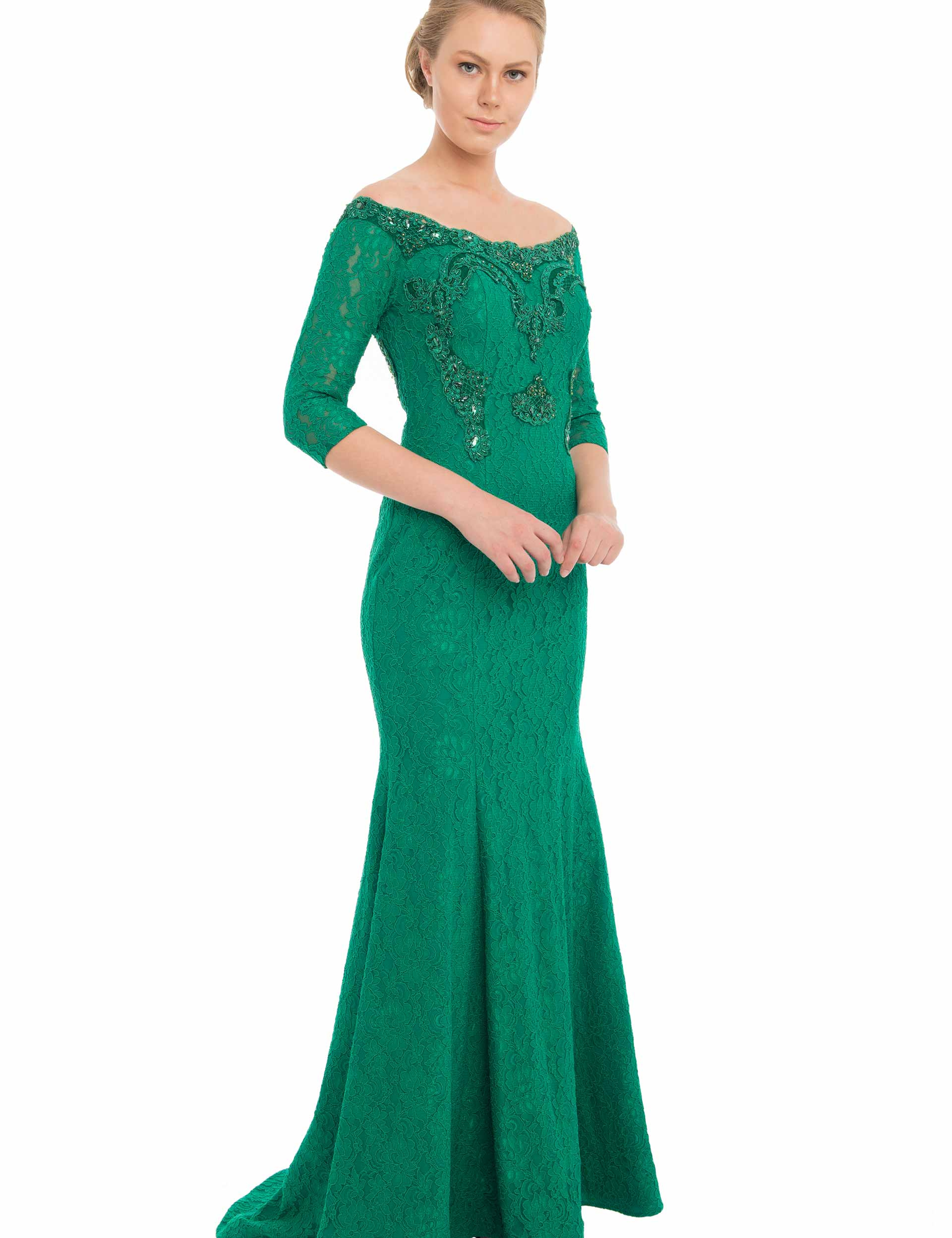 YESIL Balık Abiye Elbise