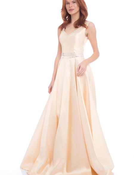 PEMBE Uzun Abiye Elbise - 50212733002