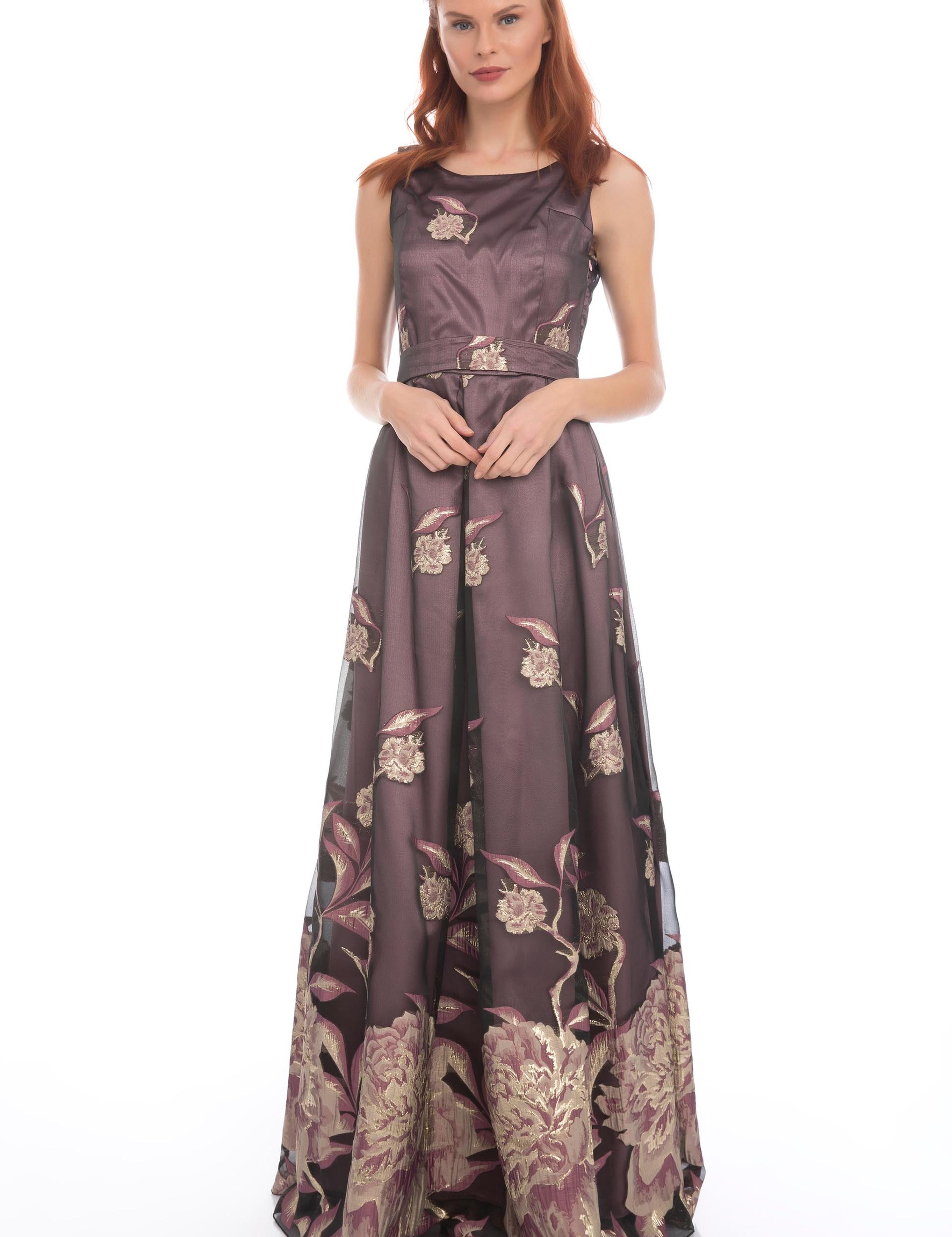 PEMBE Uzun Abiye Elbise