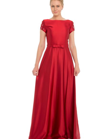 KIRMIZI Uzun Abiye Elbise - 50212738001
