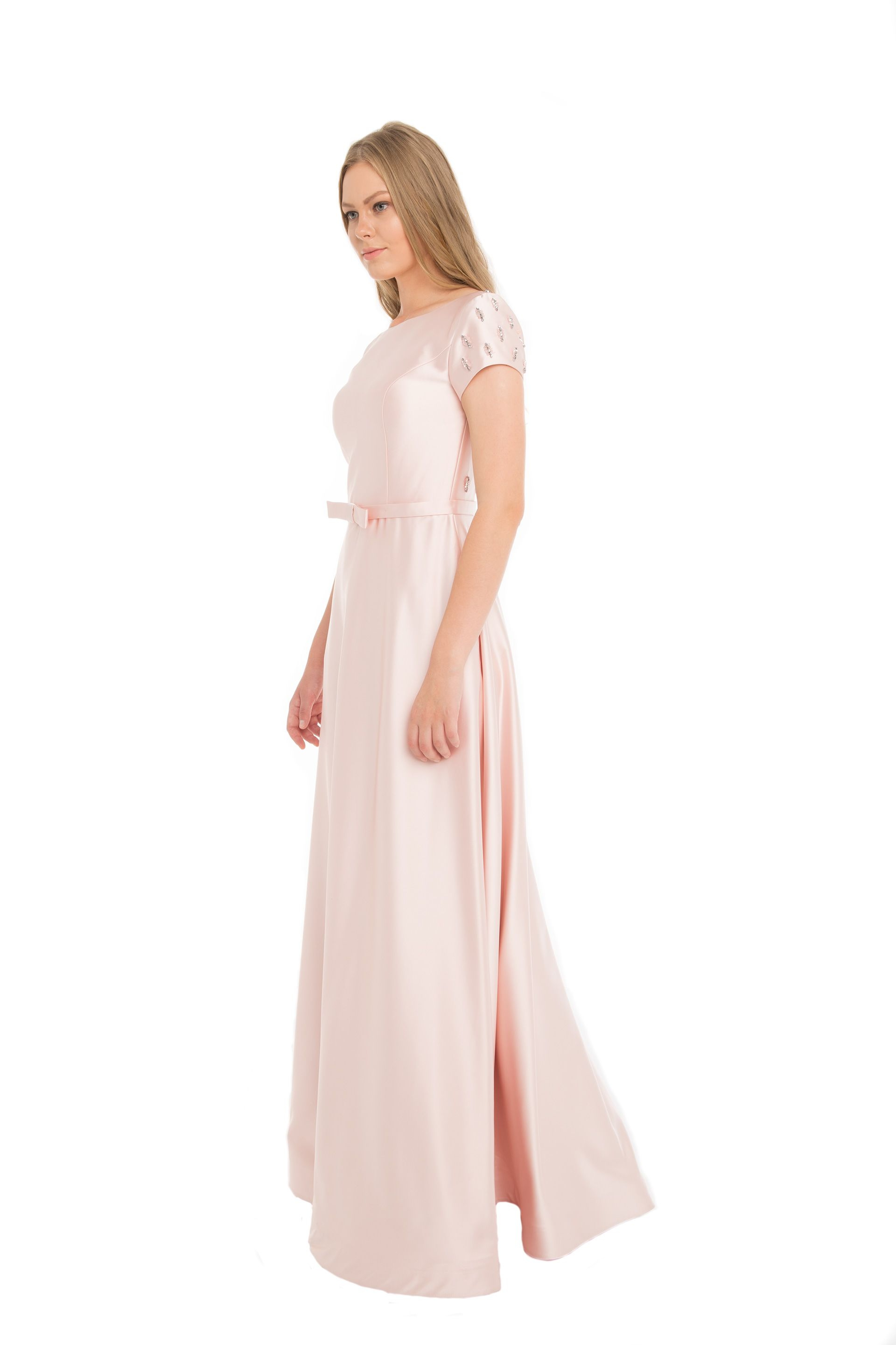 PEMBE Uzun Abiye Elbise - Image 3