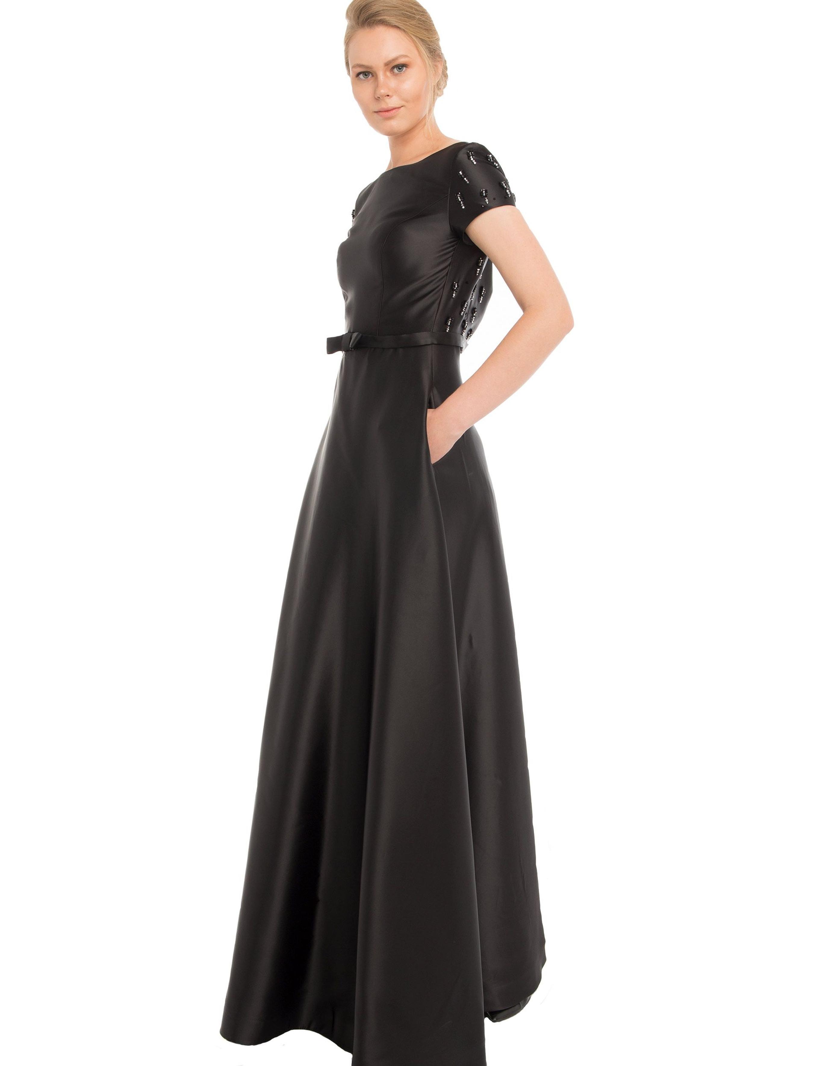 SIYAH Uzun Abiye Elbise