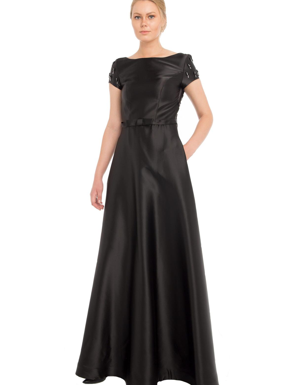 SIYAH Uzun Abiye Elbise