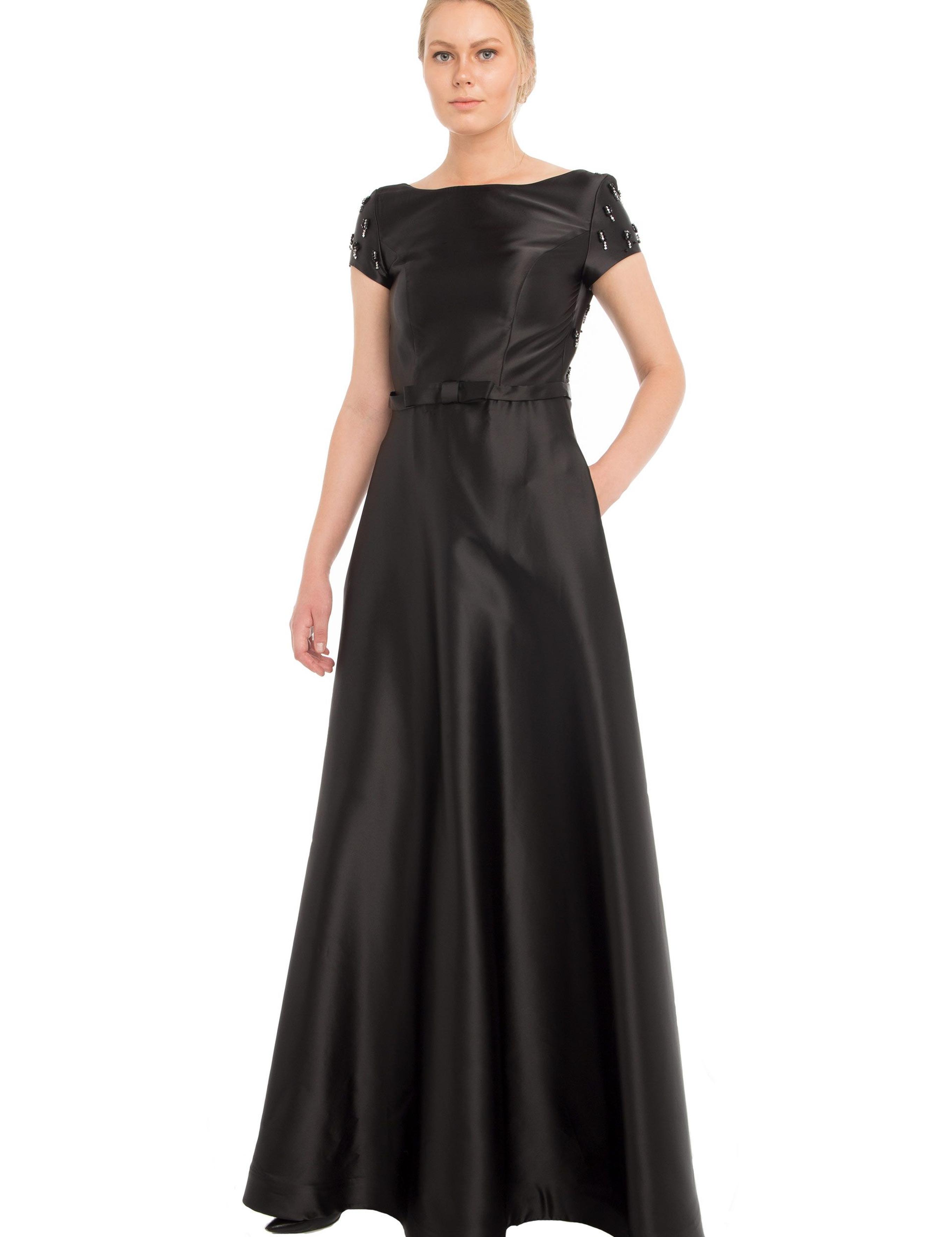 SIYAH Uzun Abiye Elbise