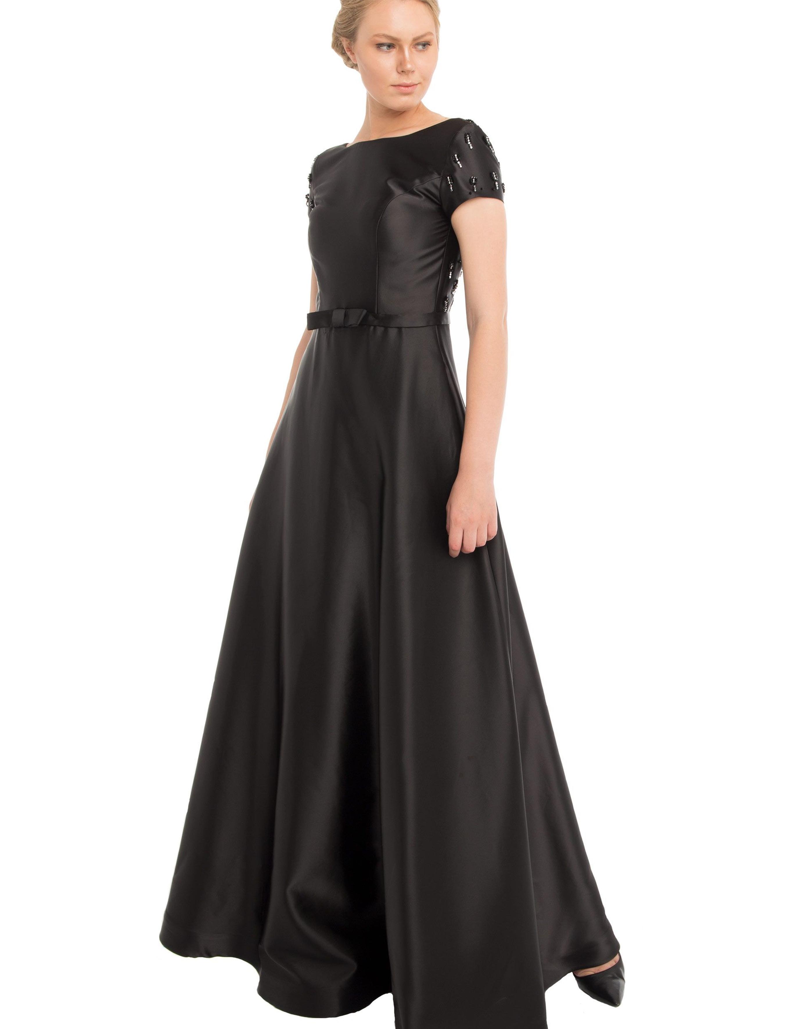 SIYAH Uzun Abiye Elbise