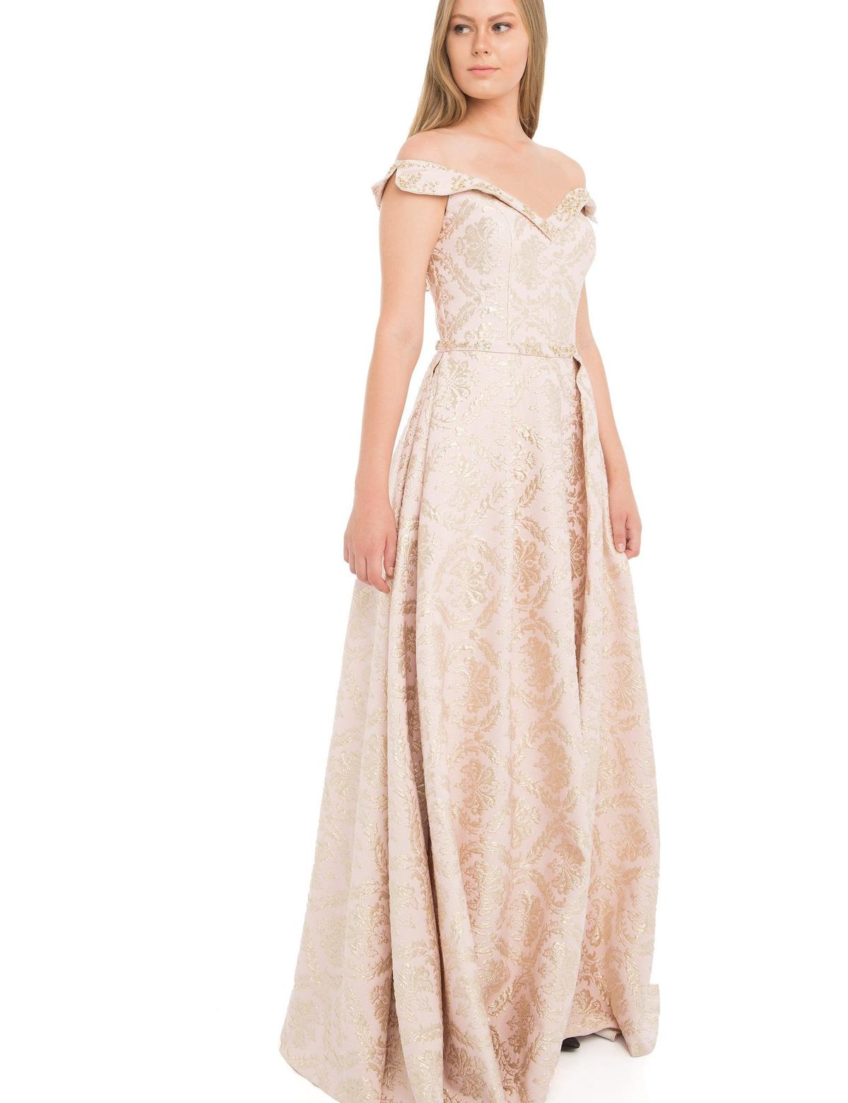 PEMBE Uzun Abiye Elbise - 50212743001