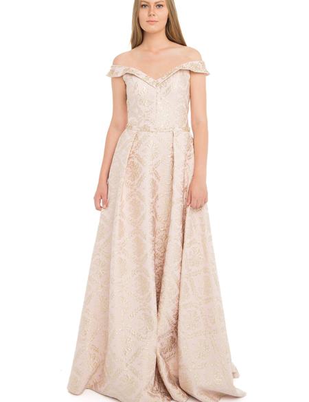 PEMBE Uzun Abiye Elbise - 50212743001