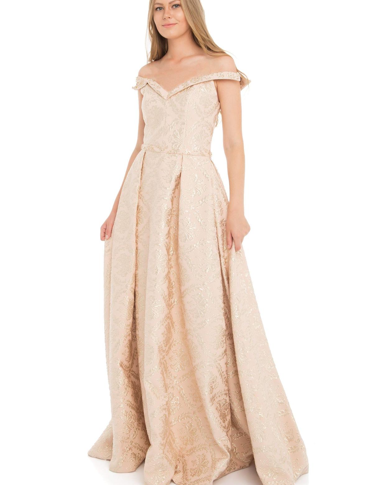 PEMBE Uzun Abiye Elbise - 50212744003