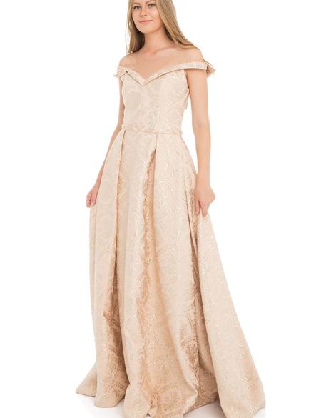 PEMBE Uzun Abiye Elbise - 50212744003