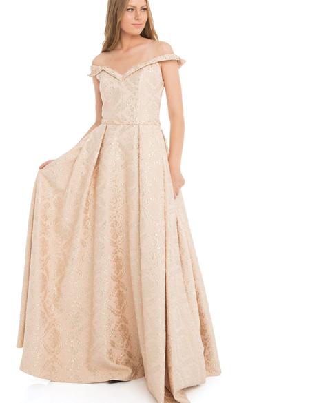 PEMBE Uzun Abiye Elbise - 50212744003