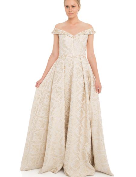 BEYAZ Uzun Abiye Elbise - 50212746002