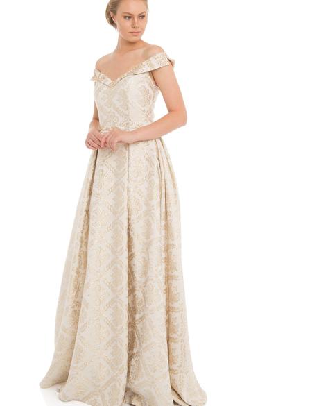 BEYAZ Uzun Abiye Elbise - 50212746002