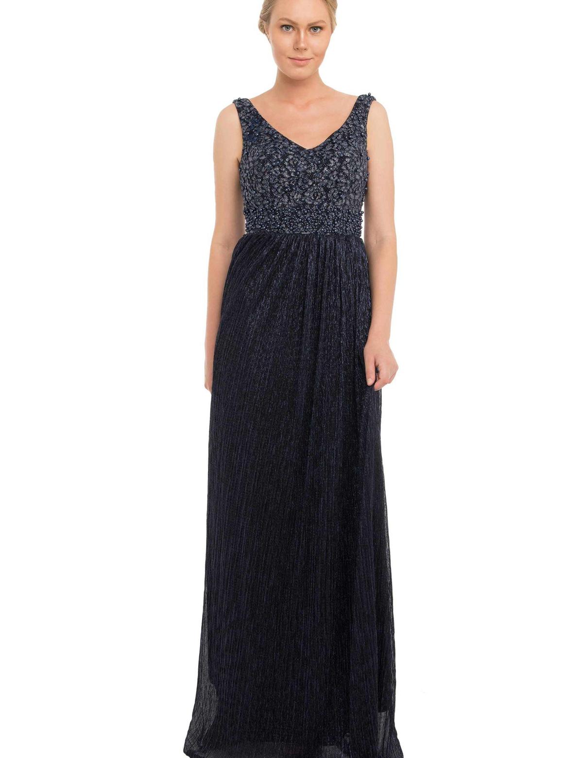 LACIVERT Uzun Abiye Elbise