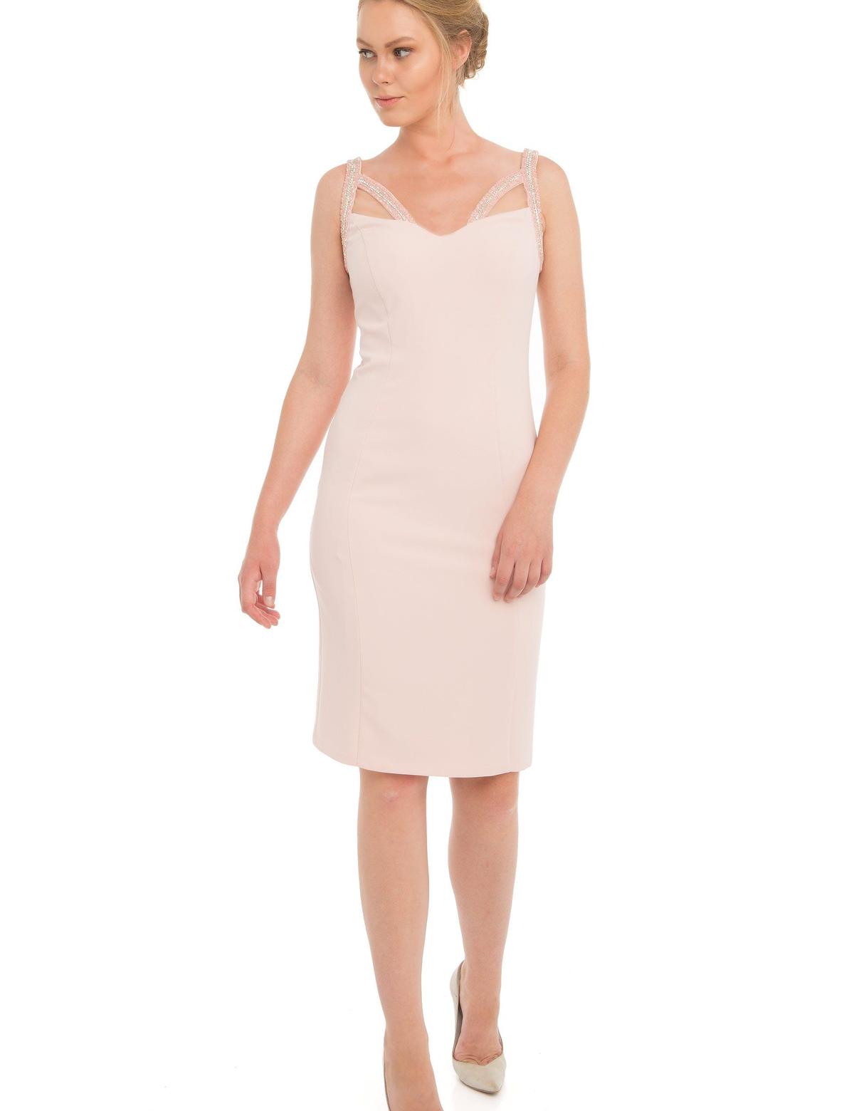 PEMBE Kısa Abiye Elbise - 50212755001