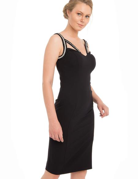 SIYAH Kısa Abiye Elbise - 50212756001