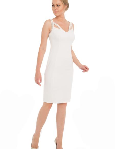 BEYAZ Kısa Abiye Elbise - 50212757001