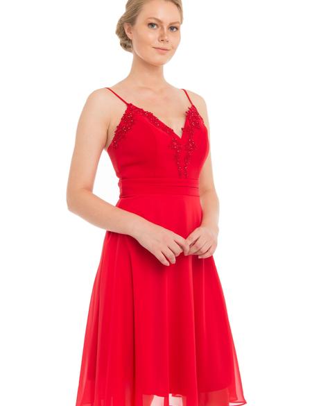 KIRMIZI Kısa Abiye Elbise - 50212758001